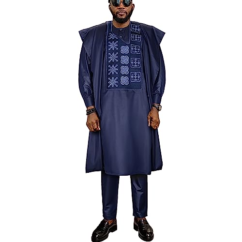 Navy Agbada set UK | African | Traditional | Men's wear | DerightFS