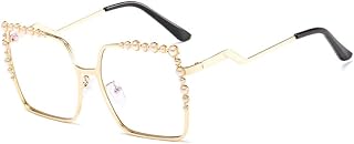 Óculos de sol quadrados grandes de luxo feminino pérolas de luxo óculos de sol femininos designer de moda tons quadrados grande