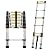 MGENLONG 12.5FT Telescoping Ladder- Multi-Purpose Aluminum Extension Ladder Adjustable Compact Ladder for Household, RV, Outdoor, 330lbs Max Capacity