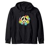 Floral Peace Sign Hippie Art Symbol Rice Dad