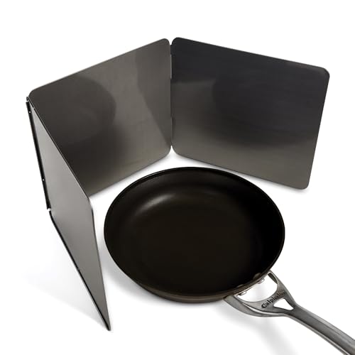 HIC Kitchen 3-Sided Splatter Guard, Non-Stick Carbon Steel, Heat Safe, Folds Flat For Storage - Image 5