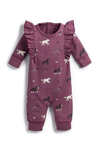 Image of MONICA + ANDY Double Ruffle Romper, 100% Organic Baby Clothes for Girls, Baby Onesie, Newborn, Infant & Toddler Sizes