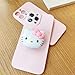 Kawaii Kitty Expanding Phone Grip, Cute Collapsible Phone Mount Holder Stand for Girls Women, Finger Snap Pop Grip Compatible with iPhone 11 12 13 14 pro max iPad Tablet Kindle and Android Cell Phone