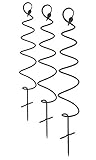 BestNest Achla Spiral Trellises, Black, 45' H, Pack of 3