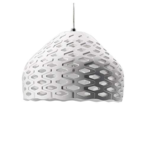 Suspension Nordique en Forme de Grille, luminaire Suspendu E27, en plâtre, pour Salon, Bureau, Balcon, entrée, café – Blanc