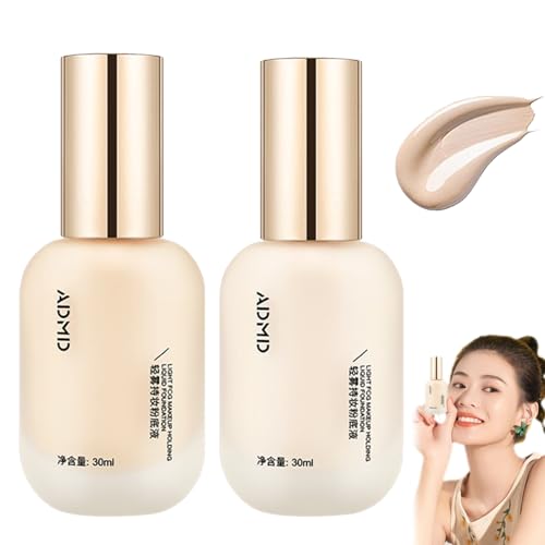 ADMD Liquid Foundation, Moisturizing Foundation, Vodo Oil Control Matte Foundation, Uodo Liquid Foundation, Hydrating Waterproof And Light Long Lasting Foundation, 1.05 oz (Ivory + Natural)
