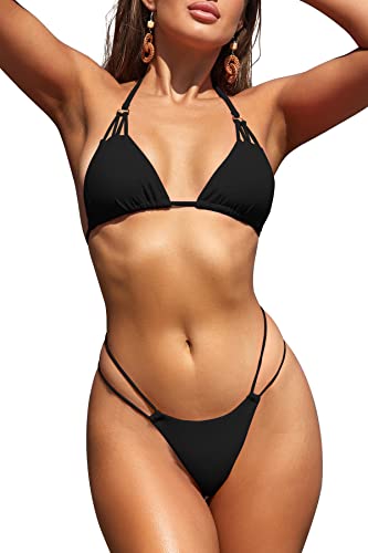 SHEKINI Damen Bikini-Set Klassischer Rückenfrei Sexy ​Triangel...