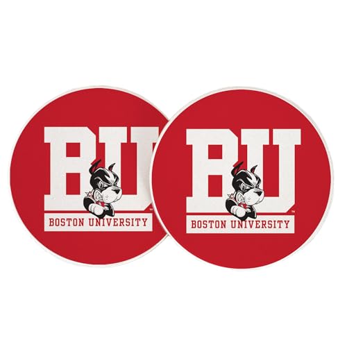 Desert Cactus Boston University Car Cup Coaster Terriers BU Absorbent Sandstone Car Cup Coasters Set of 2 (Design A)