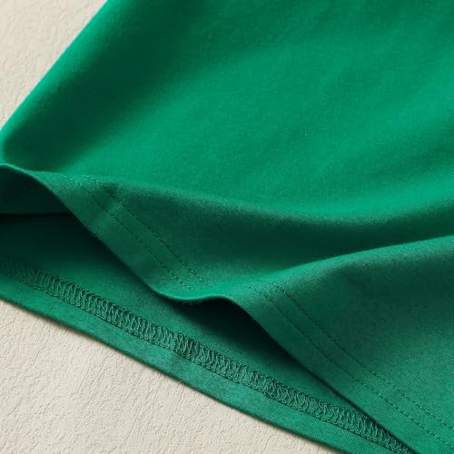 Image of Magic Park 12M-14Y Toddler Short Sleeve T-Shirt Girls Ruffle Blouse Kids Solid Color Tee Casual Tops Holiday Clothes