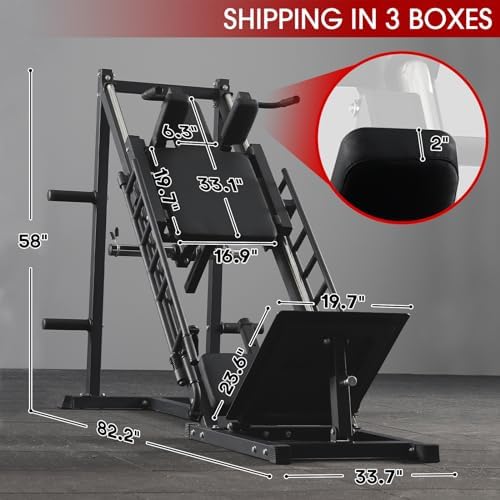 GMWD Leg Press Hack Squat Machine, Professional Leg Press Machine with ...