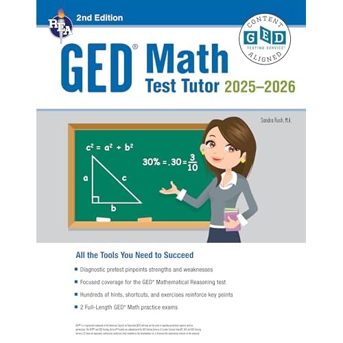 GED® Math Test Tutor, For the 2022 GED® Test, 2nd Edition (GED® Test Preparation)
