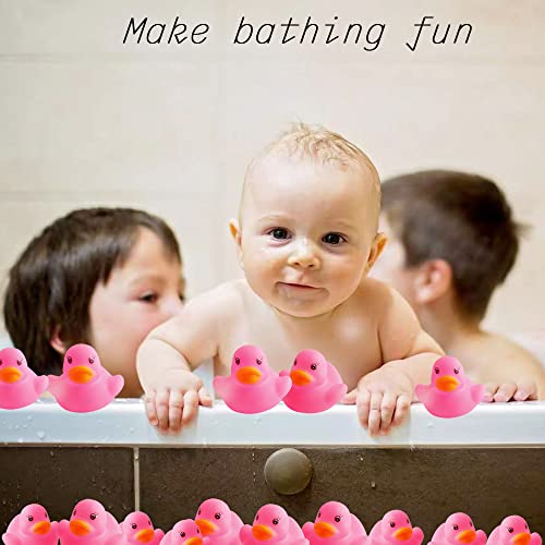 Umbresen Bath Duck Toys Yellow Rubber Ducks Preschool Bathtub Float Squeak Duckies Gift For Baby Toddler Infant Shower Car Pool Halloween Christmas Decorations (Pink Set Of 20) #TOP6