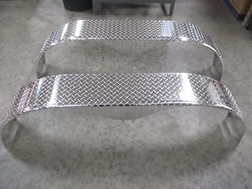 (2) Tandem Fenders Aluminum Tread Plate Cargo Trailer Fenders 66