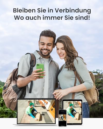 ANNKE Überwachungskamera Set mit Monitor, 5MP 4CH 7 Zoll Touchscreen NVR Bildschrim mit 2pcs 3MP WiFi Kamera, 2-Wege-Audio, Personenerkennung, 30m Nachtsicht, App&Mail Alarm, 64GB SD Karte