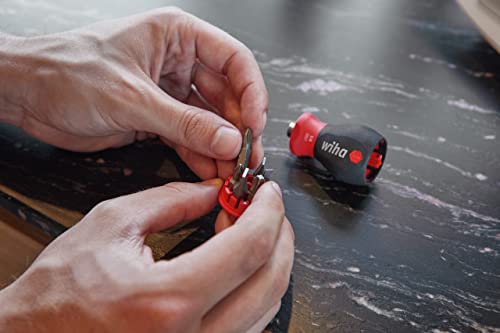 Wiha 38045 Stubby Screwdriver With Six-In-One Insert Bits, Torx #TOP4
