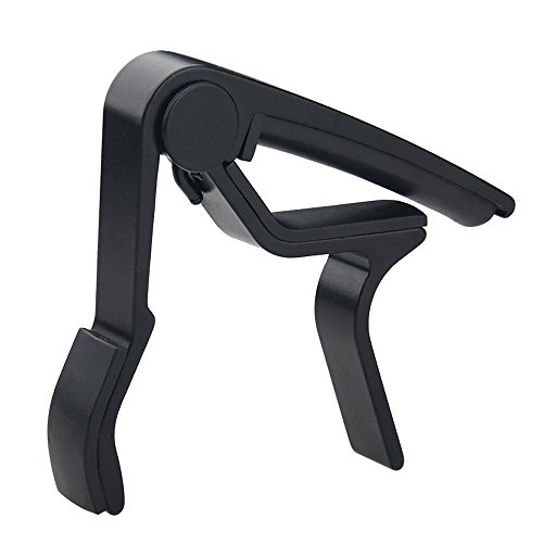 JRing Einhand Gitarre Kapodaster für E-Gitarre / Akustik Gitarre Schwarz