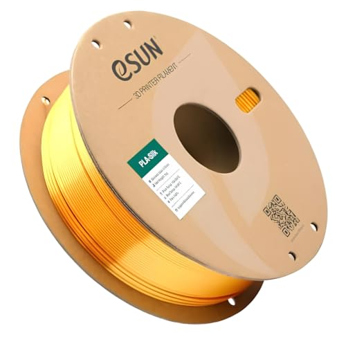 Image of eSUN 1.75mm Silk PLA 3D Printing Filament Yellow | Premium Silk PLA Filament for FDM 3D Printer with 1KG Net Weight Spool