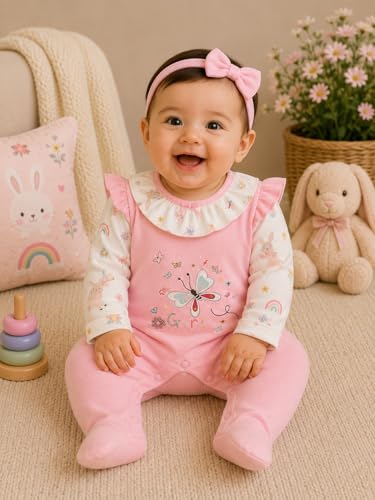 Image of EIO 100% Cotton Rompers Sleepsuits Jumpsuit Night Suits for Infants Newborn Baby Boys & Girls