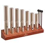 Sonic Energy Wah-Wah Tube Chakra Set – 7-teilig, 432 Hz – Soundeffekt für Musik und Meditation – Inkl. Ständer, Hülle, Tasche, Schlägel (WWTSETCHA)