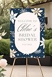 Winter Bridal Shower Poster Blue Snowflake Theme Elegant Cold Season Bridal Artwork Soft Minimalist Party Decoration Chic Wall Art Timeless Wedding Celebration Sign for Winter Wedding Event Décor
