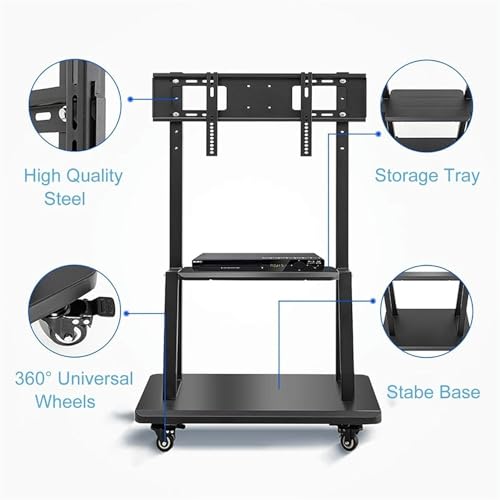 Soporte universal móvil de piso para TV 32-75 pulgadas miniatura 3