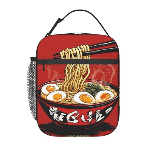 VANZEV Ramen Lunch Box for Women Men, Insulated Lunch Box Reusable Portable Lunch Bag Cooler Tote Waterproof Lunch Container for Office Picnic Work Travel