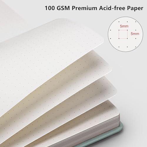Image of RETTACY Dotted Journal Notebook, 192 Pages, A5 Medium Size (5.7'' x 8.3'')