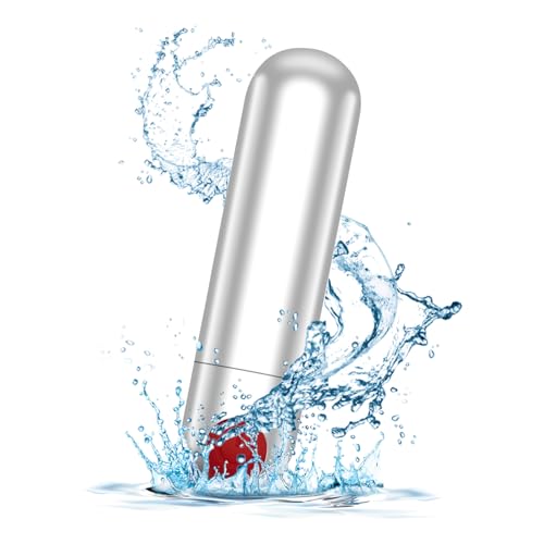 Abseis Travel Pocket Massage Tool - Powerful Mini Massage Rod 10 Modes Handheld Cordless Massager USB Rechargeable (Sliverred)
