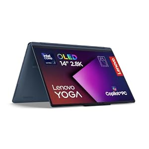 Lenovo Yoga 9 2in1 Aura Edition Laptop | 14" 2.8K WQXGA+ OLED Touch Display | Intel Core Ultra 7 355 | 32GB RAM | 1TB SSD | Integrierte Intel Grafik | Windows 11 | QWERTZ | Blau | 3 Jahre Premium Care