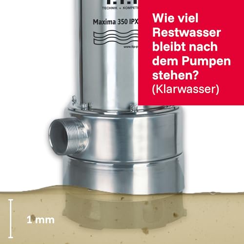 T.I.P. T.I.P. Edelstahl Schmutzwasser Tauchpumpe Duo-Ring, 20.000 l/h, 800W, Flachsaugend, 30mm Korngröße, 8m Förderhöhe, IPX DUO Effizient, Zuverlässig, MAXIMA 350 IPX DUO, 30274 - Verwendungsansicht 7 | Poolpumpen