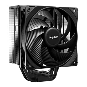 be quiet! Pure Rock 3 Black CPU Air Cooler | 4 High Performance 6mm Heat Pipes with HDT Technology | 120mm PWM Fan | AMD:AM4 AM5/Intel LGA 1700/1150/1151/1200 | Black | BK039