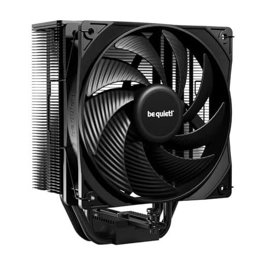 be quiet! Pure Rock 3 Black Luftkühler, sehr hohe Kühlleistung, 4 Hochleistungs-Heatpipes mit HDT-Technologie, optimierter Pure Wings 3 120mm PWM- Lüfter, vorinstallierte Montagebrücke