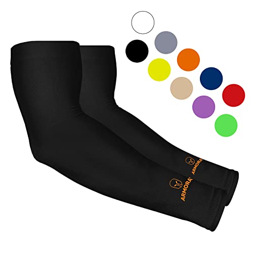 ARMORAY Arm Sleeves for Men or Women - Tattoo Cover Up - Cooling Sports Sleeve for Basketball Golf Football