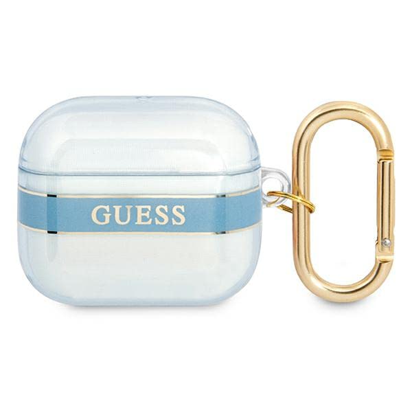 Guess GUA3HHTSB Coque pour AirPods 3 Bleu/Bleu