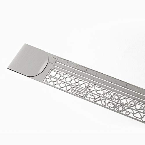 DESIGNPHIL 42289006 Midori Ruler Clip Ruler, Silver A