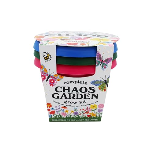 BUZZY Seeds Chaos Garden 3-Pack – Butterfly, Bee Attraction and