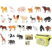 Amazon.co.jp: [Figoday] 動物フィギュアセット 12/22/34個入り 動物園