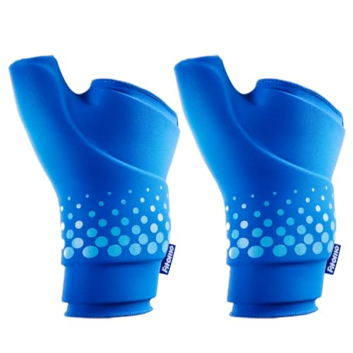 Image of Thumb & Wrist Ice Pack Wrap, Thickened Ice Gel Pad, Ergonomic Fit, Long Lasting Cold & Warm for Carpal Tunnel Relief, Arthritis, Computer Overuse Injuries, Post-Surgery, 2 Pack Blue, S /M