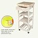IC International Concepts, Kitchen Trolley, Solid Wood, Real Parawood, 15