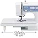 Brother Sewing and Quilting Machine, Computerized, 165 Built-in Stitches, LCD Display, Wide Table, 8 Included Presser Feet, White, 20x12x17