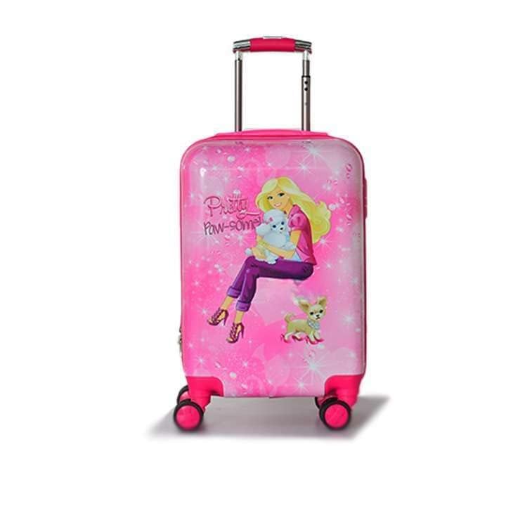 Image of ADSON Abs Kids Trolley 360 Rotating Luggage 360 Degree Wheels Princess Non-Breakable 20 Inch Kids Hardsided Suitcase with 4 Wheels, 360 Degree Wheel Travel Trolley Bag (Light Pink Princess)