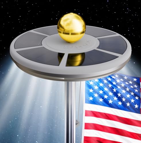 Deneve Deluxe Solar Powered Flag Pole Light...