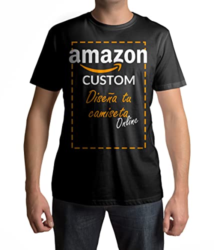 Camiseta Personalizada Manga Corta Unisex (M, Negro)