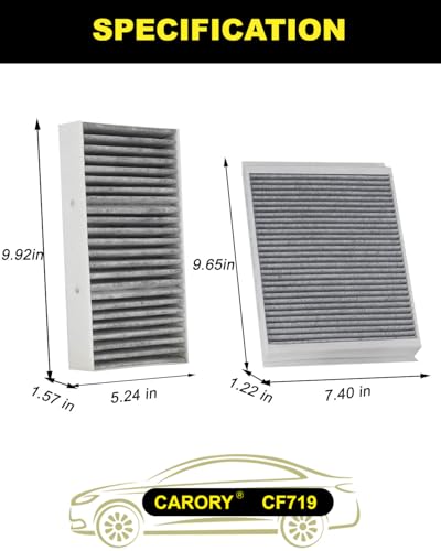Image of CARORY Activated Carbon Cabin Air Filter for Mercedes Benz 2016-2018 GLE350, 2016-2019 GLE400, 2012-2015 ML350, 2017-2019 GLS450, OE# 1668300318, CF11719, CF719