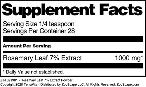 Miniatura 3 de Terravita Hoja de romero 7% Extracto en polvo (1 oz, ZIN 521981) - Paquete de 2