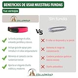 Anti-Parasitenabdeckung für Hundehalsband, Flohschutz für kleine und große Rassen, geeignet für alle Größen (Rosa, M: 36-39 cm)
