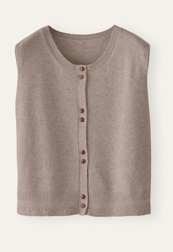Image of MINSURE Women's Lightweight Cardigan Sleeveless Button Down Sweater Vest Casual Trendy Slim Knit Tank Tops(Grey-M)
