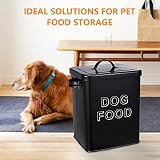 Pethiy Hundefutter hundeleckerli aufbewahrung box, 6.5 Liter Metall hundefutter box Aufbewahrungdose mit Schaufel und Versiegelt deckel fur Trockenfutter Tierfutter- Halten 2,5 kg -Schwarz