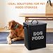 Pethiy Hundefutter hundeleckerli aufbewahrung box, 6.5 Liter Metall hundefutter box Aufbewahrungdose mit Schaufel und Versiegelt deckel fur Trockenfutter Tierfutter- Halten 2,5 kg -Schwarz