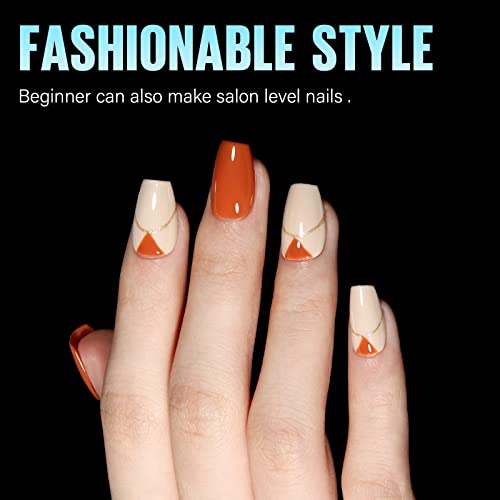 Tomicca Short Coffin Acrylic Nail Tips, Full Cover False Press On Nails, 192Pcs Nail Extension Tips Set,12 Size Pre Shaped Half Matte Gel Nail Tips For Nails Professional #TOP4